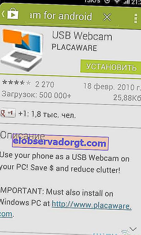USB-webbkamera för Android