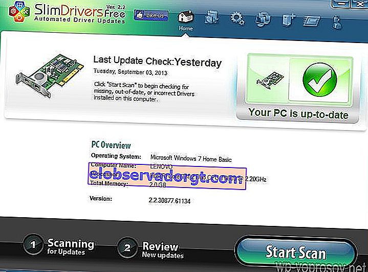 SlimDriver traži upravljački program za video karticu