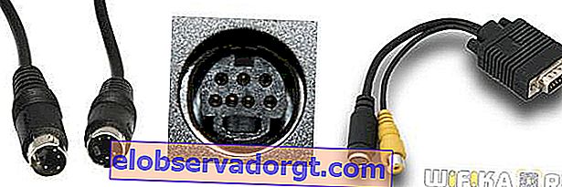 s-video-stik og VGA-adapter