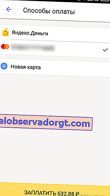 Zahlungsmethode Yandex Betanken