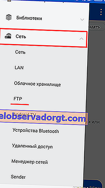 es Explorer FTP-Netzwerk