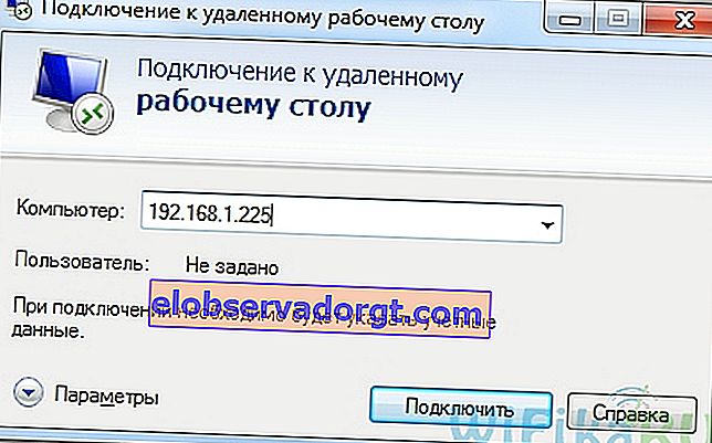 IP-adressen på den eksterne computer
