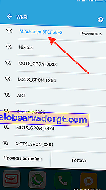 WiFi-Netzwerk Mirascreen
