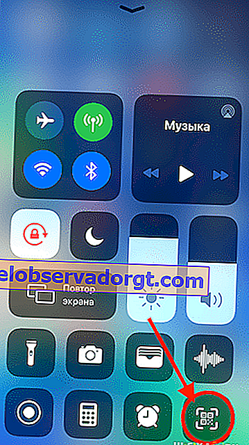 QR-Code-Scanner im iPhone-Menü