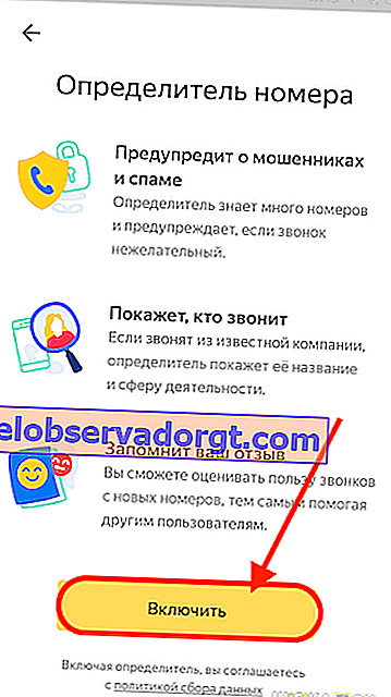 Aktivieren Sie den Yandex-Bestimmer